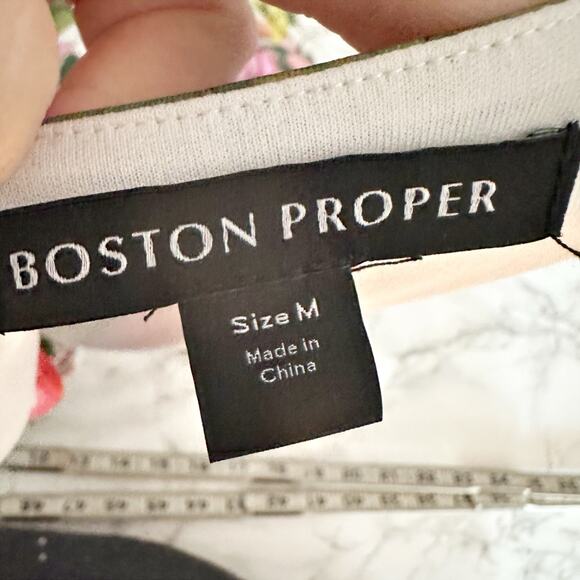 Boston Proper Tropical Oasis Print Racerback Maxi Dress Women's Size Medium - Picture 8 of 11